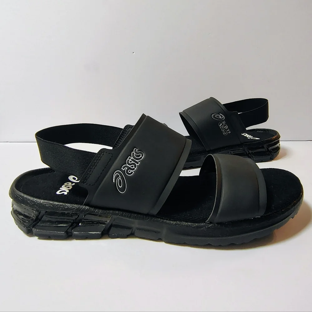 NEW Asics Gel Quantum 90 SD FO Outdoor Sporty Slingback Sandals Black Size 11